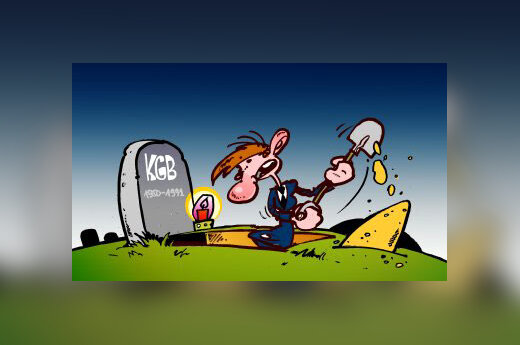 Ieškoma KGB pėdsakų - karikatūra