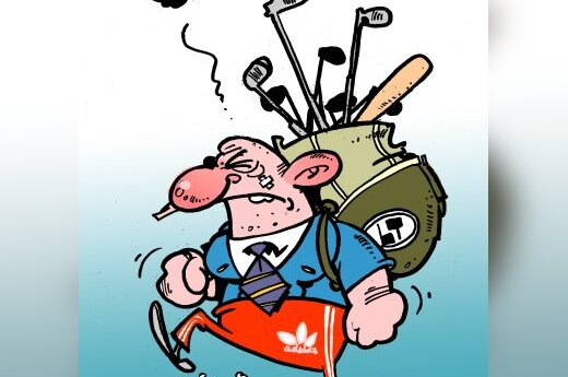 Lietuvis emigrantas - karikatūra