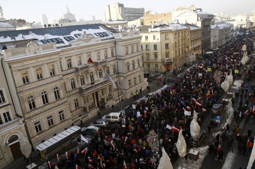 Per 36 Lenkijos miestus nusirito protestai