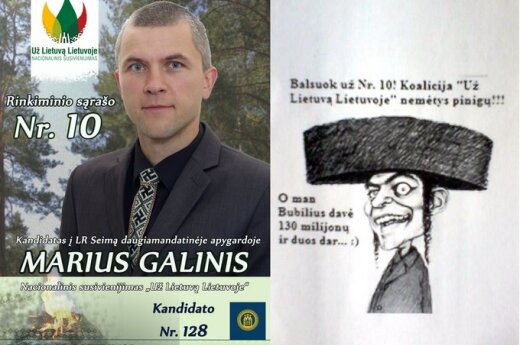 Agitacja narodowców: Krawat ze swastykami i antysemickie rysunki
